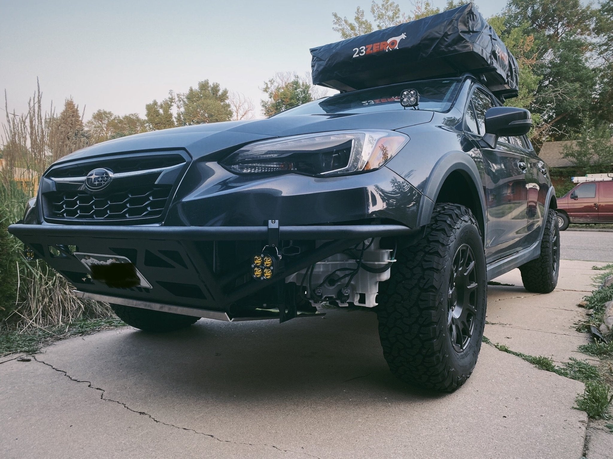 Subaru Crosstrek Lift, Bumpers, Lights, Rooftop Tent and Wheels/Tires - Juggernaut USA