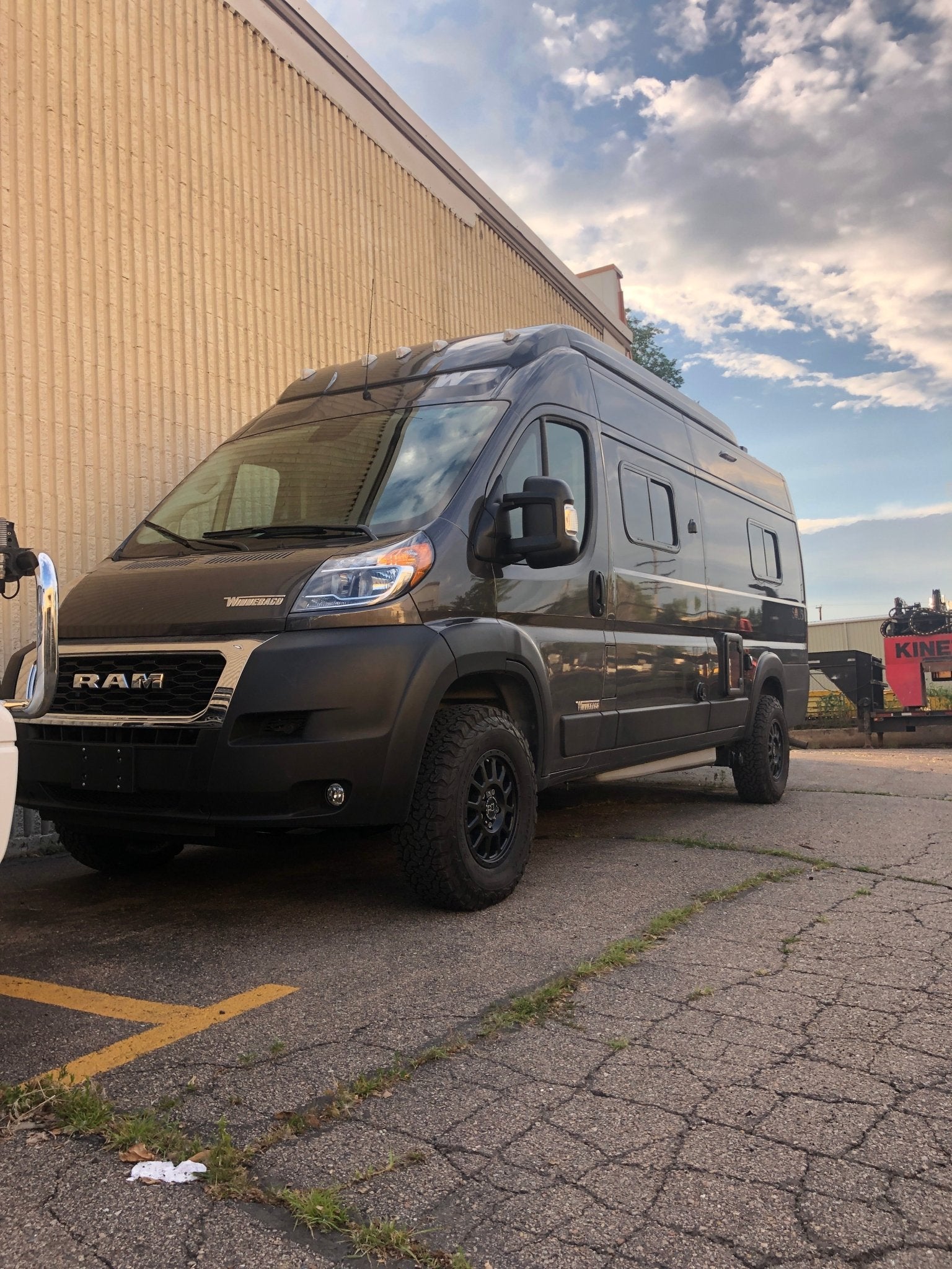 Winnebago Solis Lift Kit, Spare Tire Carrier, Thule Bike Rack and Wheels / Tires - Juggernaut USA