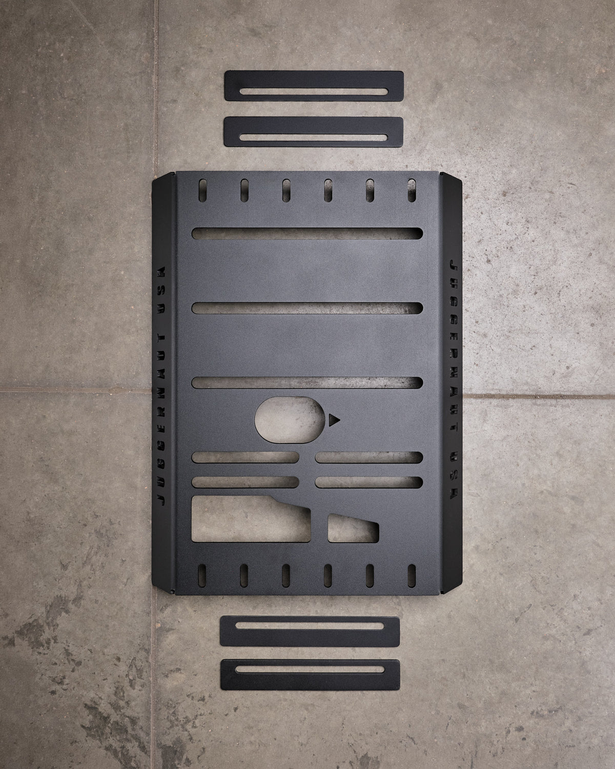 Ram ProMaster RV Generator Skid Plate (Winnebago Solis, Travato, Thor Sequence) — CNC-cut 1/4 inch aluminum, made in Colorado by Juggernaut USA (view 2)