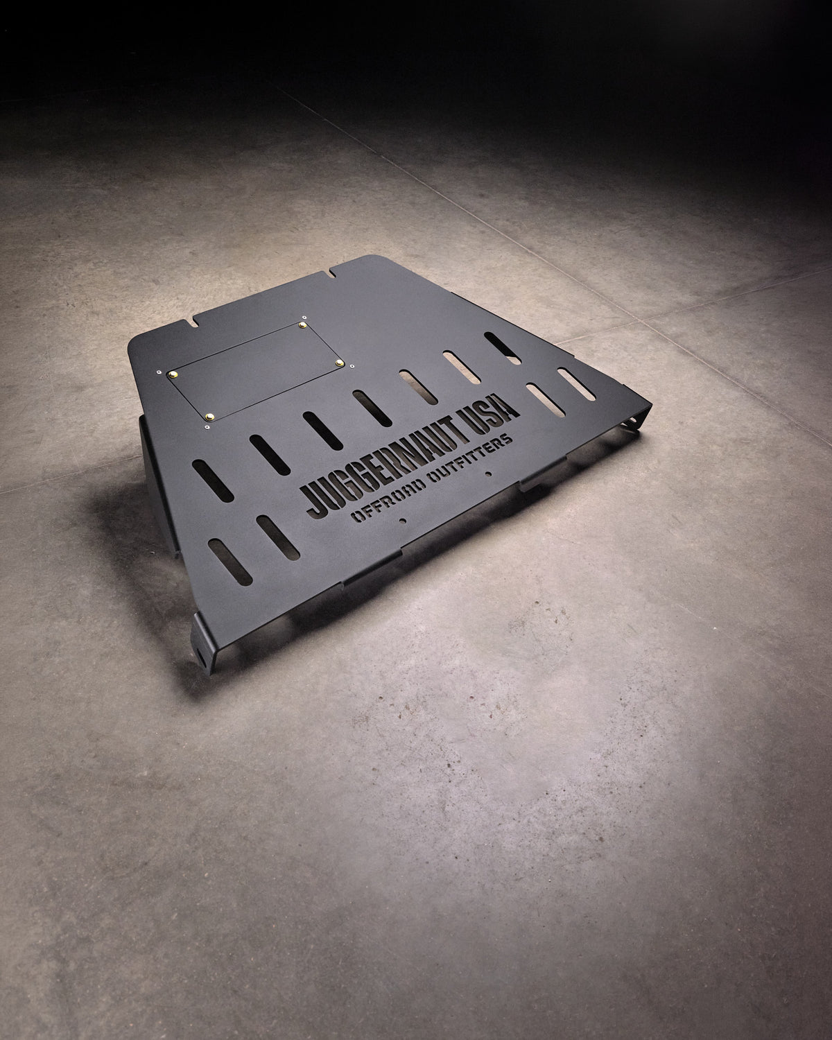 2015-2026 Ford Expedition Transmission Skid Plate & Cat Shield / Ford F-150 Transmission Skid Plate & Cat Shield — CNC-cut 1/4 inch aluminum, made in Colorado by Juggernaut USA (view 3)