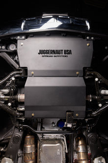 2019-2026 Chevy Silverado 1500 Engine Skid Plate / GMC Sierra 1500 Engine Skid Plate — CNC-cut 1/4 inch aluminum, made in Colorado by Juggernaut USA (view 2)