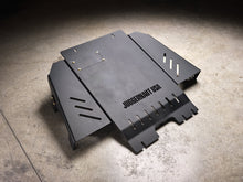 2017-2026 Ford F-150 Raptor Transmission Skid Plate — CNC-cut 1/4 inch aluminum, made in Colorado by Juggernaut USA