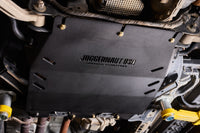 2024-2026 Ford Ranger / Ranger Raptor Transmission Skid Plate & Cat Shield — CNC-cut 1/4 inch aluminum, made in Colorado by Juggernaut USA (view 3)