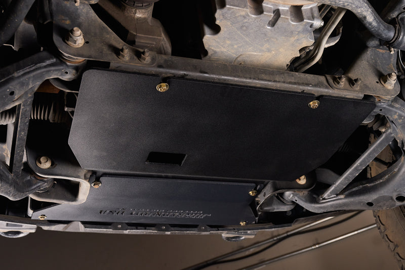 2018-2026 Ford Expedition Engine Skid Plate — CNC-cut 1/4 inch aluminum, made in Colorado by Juggernaut USA (view 4)