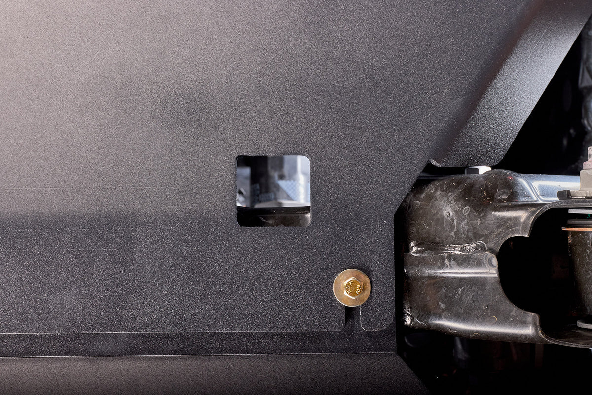 2024-2026 Toyota Tacoma engine skid plate — 1/4 inch aluminum protecting oil pan, front differential and steering rack — additional view