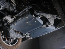 Toyota Land Cruiser engine skid plate installed, angle view