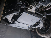 Toyota Land Cruiser engine skid plate installed, rear angle