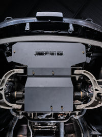 Ram 1500 engine skid plate (2019-2027), black powder-coated 1/4 inch aluminum