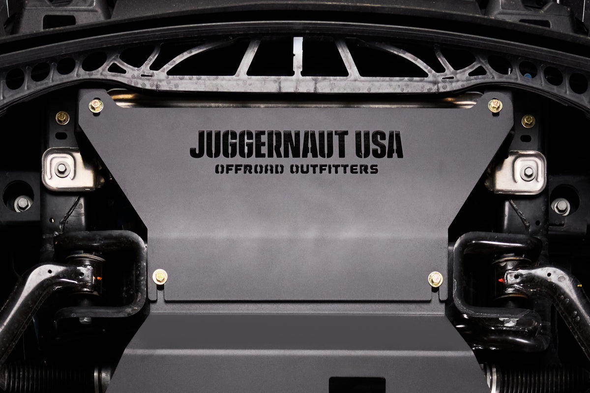 2015-2026 Ford F-150 Full Skid Plate Package — CNC-cut 1/4 inch aluminum, made in Colorado by Juggernaut USA (view 4)