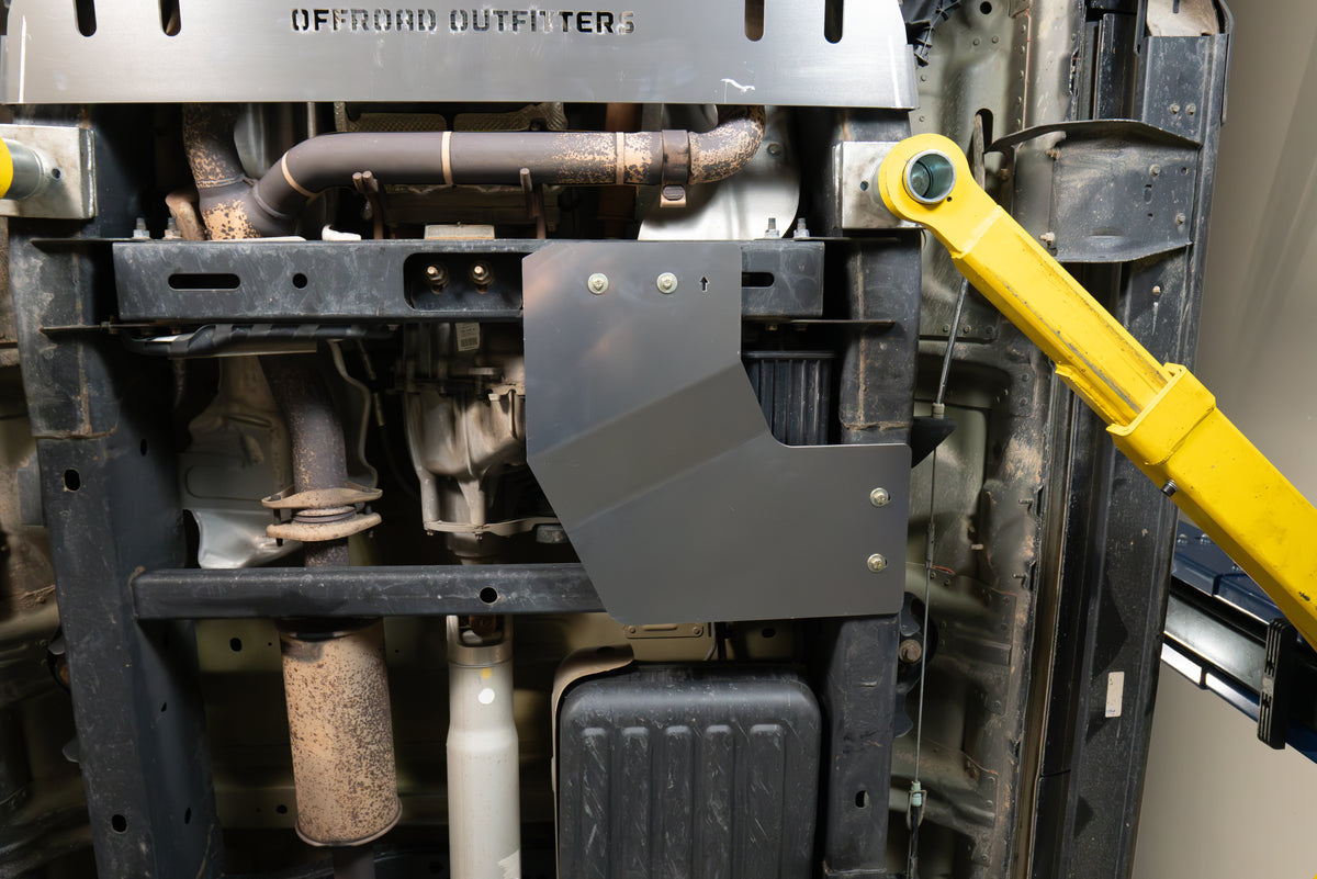 2018-2026 Lincoln Navigator Transfer Case Skid Plate — CNC-cut 1/4 inch aluminum, made in Colorado by Juggernaut USA