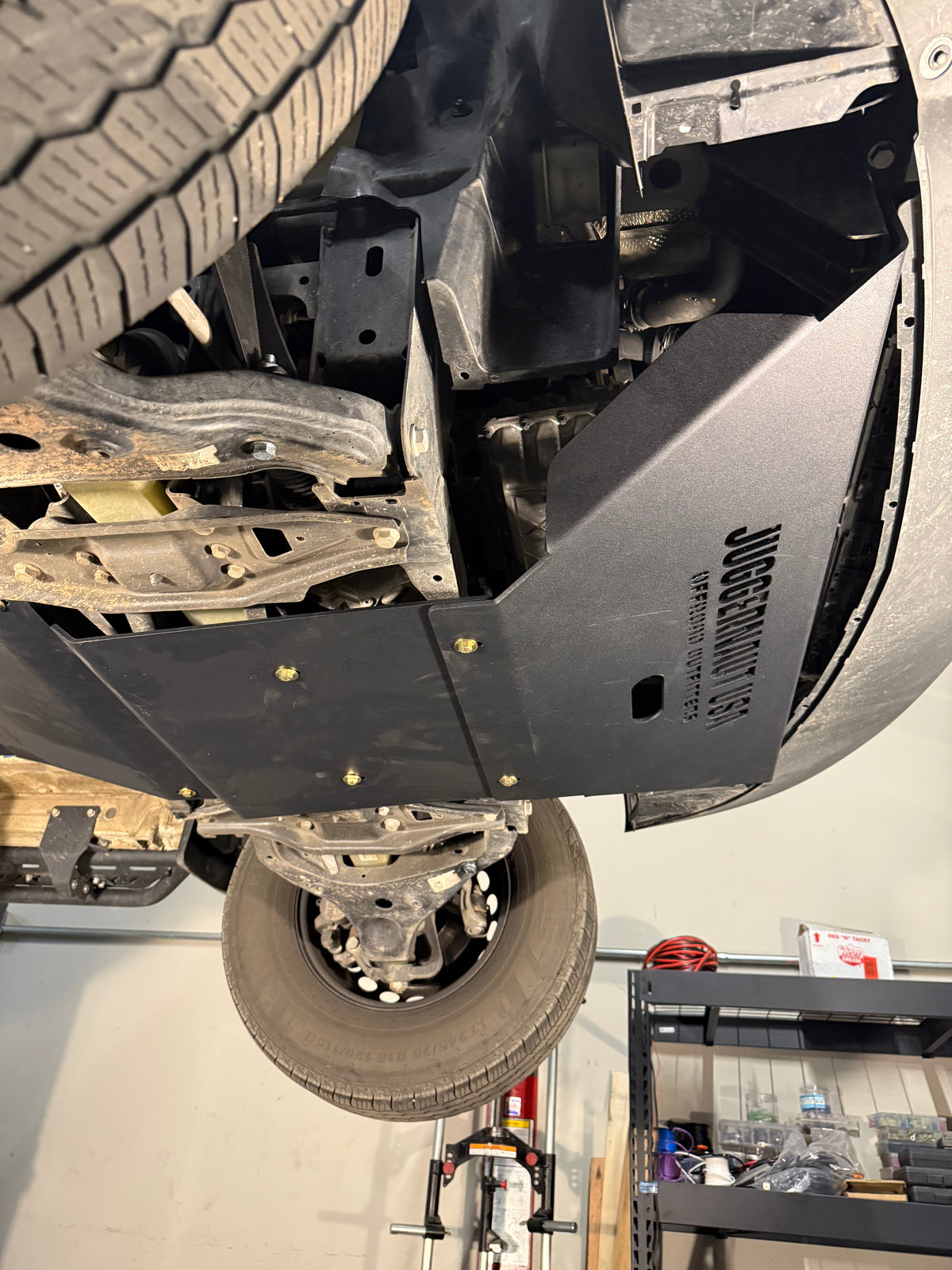 2023-2026 Mercedes Sprinter AWD Full Skid Plate Package — CNC-cut 1/4 inch aluminum, made in Colorado by Juggernaut USA (view 3)