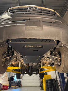 2023-2026 Mercedes Sprinter AWD Engine Skid Plate / Mercedes Sprinter AWD Full Skid Plate Package — CNC-cut 1/4 inch aluminum, made in Colorado by Juggernaut USA (view 2)