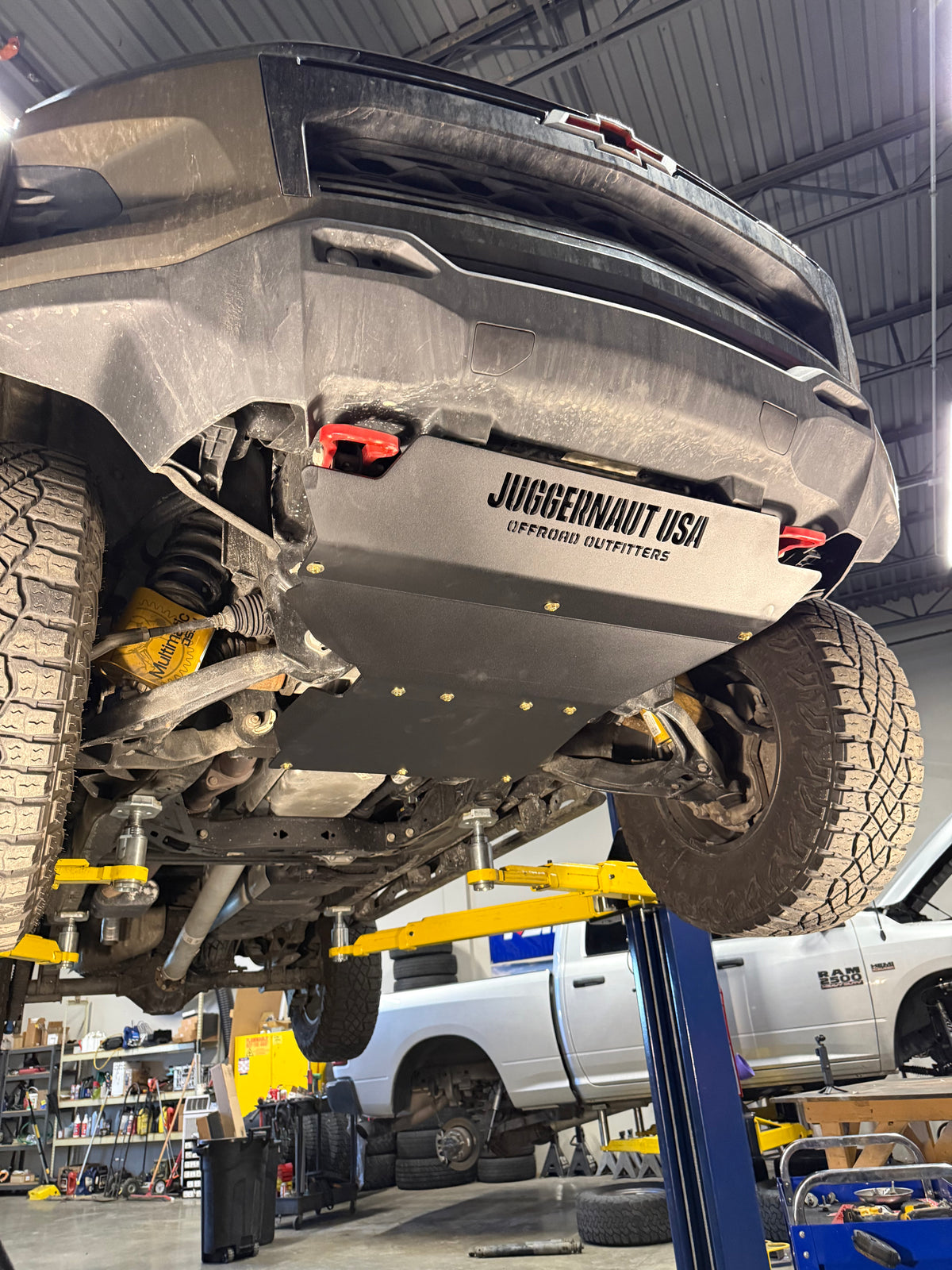 2023-2026 Chevy Colorado Engine Skid Plate — CNC-cut 1/4 inch aluminum, made in Colorado by Juggernaut USA