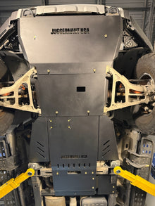 2017-2026 Ford F-150 Raptor Skid Plate Package — CNC-cut 1/4 inch aluminum, made in Colorado by Juggernaut USA (view 3)