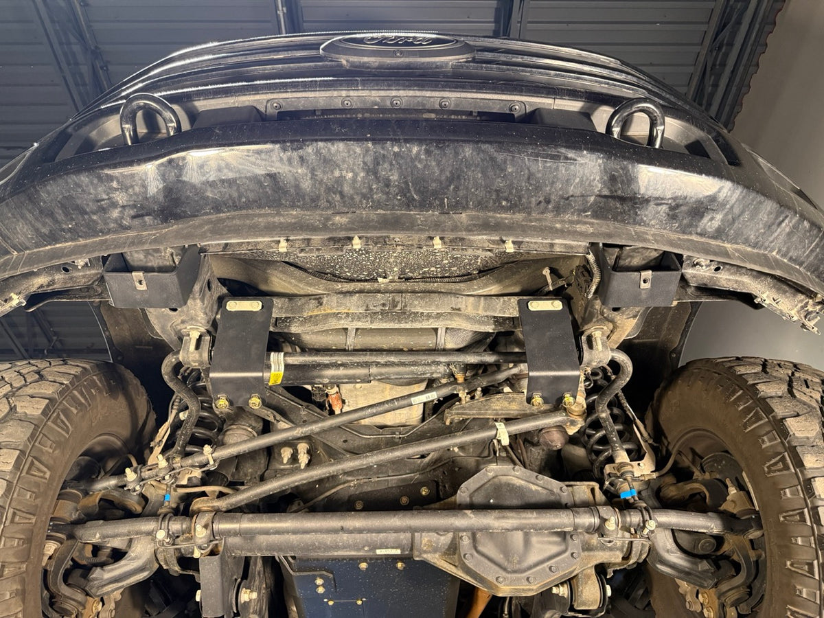 2020-2026 Ford Super Duty Front Valance Skid Plate — CNC-cut 1/4 inch aluminum, made in Colorado by Juggernaut USA (view 5)