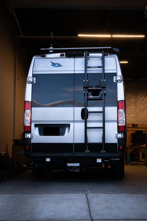 Rear Ramp Promaster 2014-2026 Ram ProMaster Rear Spare Tire Rack for Prime Design Ladders