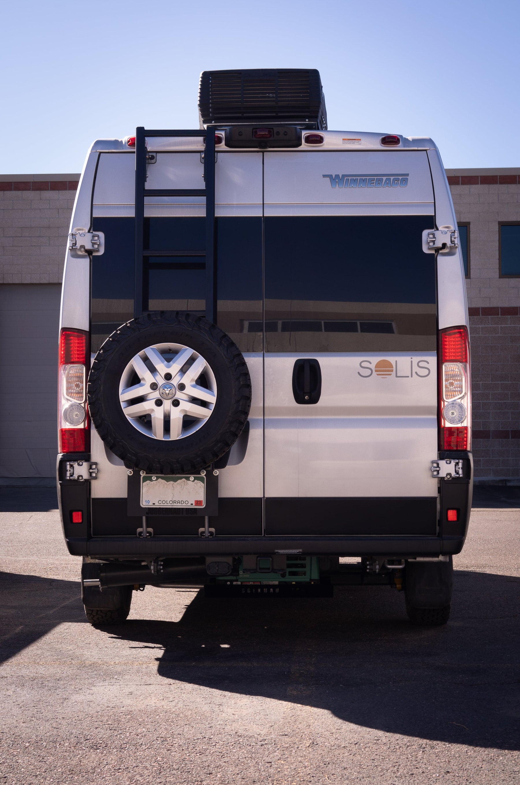 Promaster Rear Spare Tire Rack for Prime Designs Ladder - Juggernaut USA