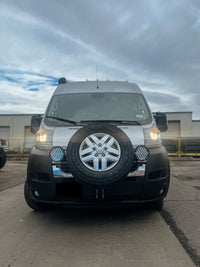 Front Spare Tire & Off Road Light Mounts for Ram Promaster / Fiat Ducato 1500, 2500, 3500 - Juggernaut USA