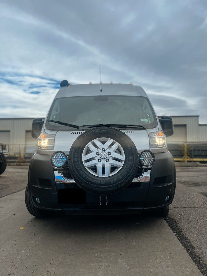 Front Spare Tire & Off Road Light Mounts for Ram Promaster / Fiat Ducato 1500, 2500, 3500 - Juggernaut USA