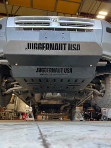2014-2026 Ram ProMaster Front Skid Plate — Engine, Transmission & Catalytic Converter — CNC-cut 1/4 inch aluminum, made in Colorado by Juggernaut USA