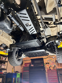 2019-2022 Mercedes Sprinter 4x4 Transfer Case Skid Plate — CNC-cut 1/4 inch aluminum, made in Colorado by Juggernaut USA (view 3)